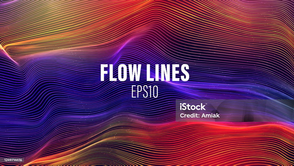 Color Flow Line Flow Lines Vector Gradient Array Wave Flow Lines Color Abstract Dune ...