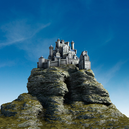 Fantasy castle of my own design modeling and rendered in 3d.