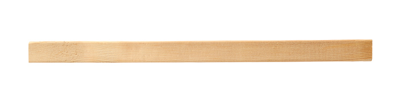 Wood plank isolated on white with clipping path.