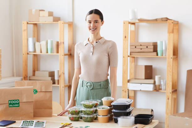 istock Woman working at delivery service 1249717105