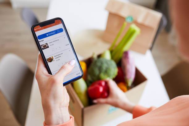 istock Woman ordering food online 1249717167