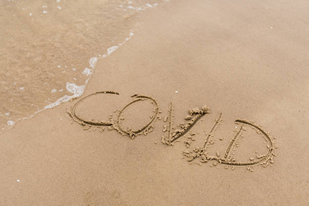 istock Covid free, STOP Covid, safe beach and holiday 1249723142