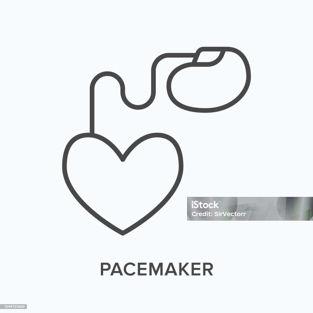 Biểu Tượng Đường Phẳng Pacemaker Vector Phác Thảo Minh Họa Của ...