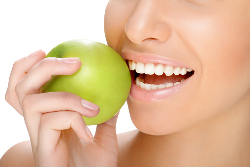part of the face and beautiful and healthy teeth close-up,Beauty woman with perfect smile, lips and teeth