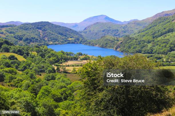 Lake Gwynant Stock Photo - Download Image Now - Llyn Gwynant, Wales, Blue