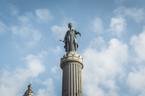 Historical Column on the Grand Place of Lille, France