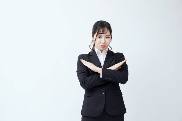 istock Young Japanese woman wearing a uniform 1249740400