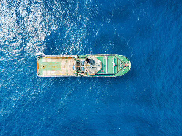 istock Offshore vessel anchored in South Atlantic ocean. 1249745084