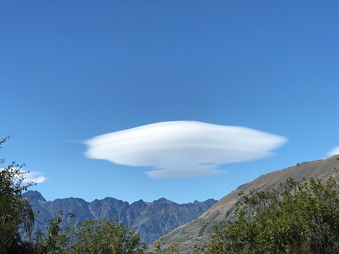 UFO shape cloud over Queenstown
