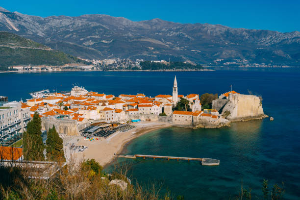 istock Old Town budva and Plaza Ricardova Glava 1249752129