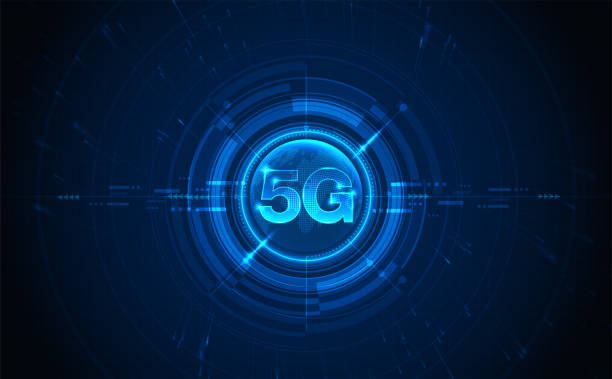 istock 5G symbol new wireless internet wifi connection. Fifth innovative generation of the global high speed Internet network using modern digital devices. 1249752700