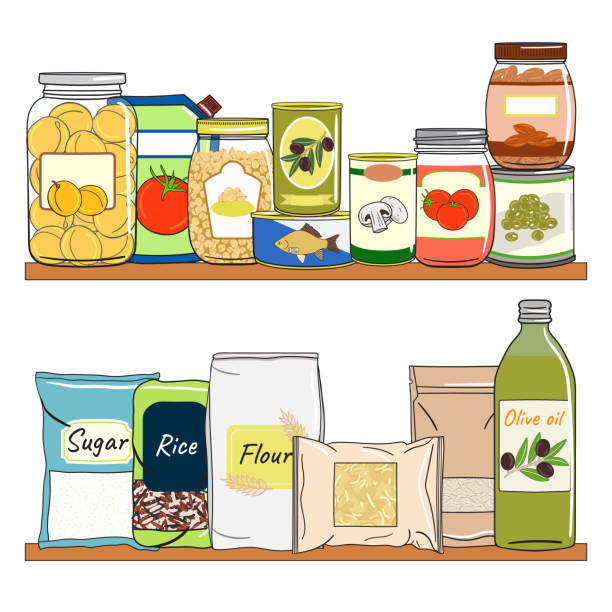 290+ Canned Food Shelf Stock Illustrations, Royalty-Free Vector ...