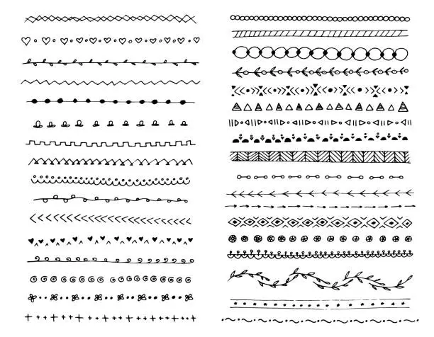 Vector illustration of Hand drawn elements