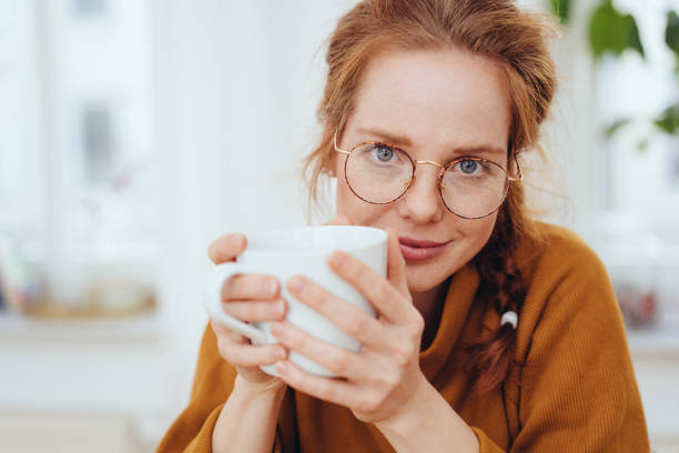 istock Sincere interested young woman staring at camera 1249758949