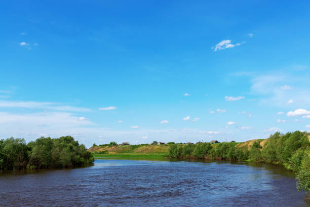 The Struma river in Bulgaria in a hot summer day