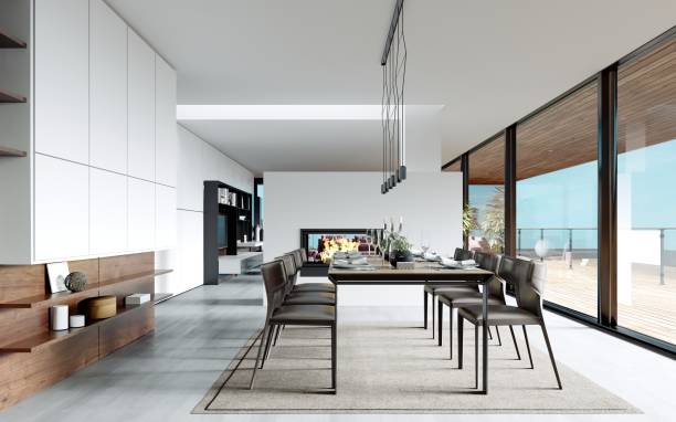 istock Design dining table set in the kitchen. Contemporary style. 1249762490