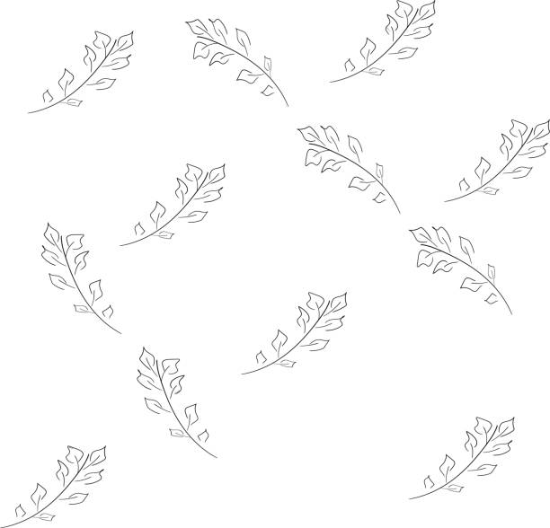 플로럴 패턴 - autumn backgrounds bark botany stock illustrations