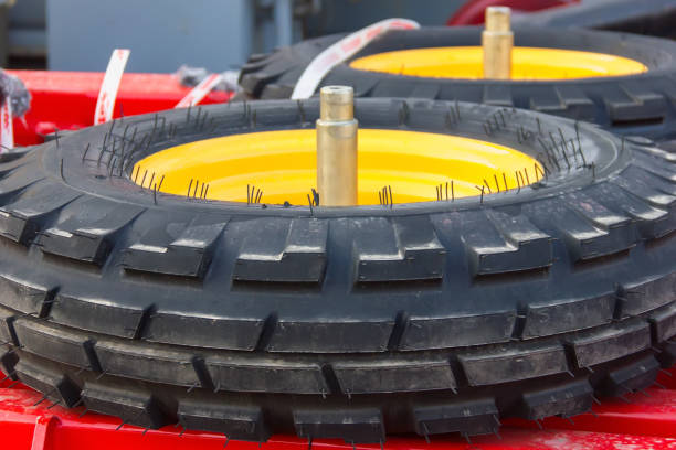 istock harvester tire. wheel closeup - image 1249770486