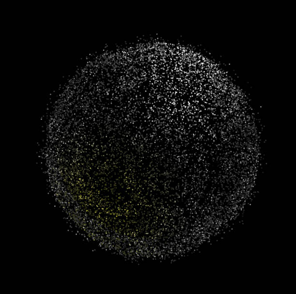 partikelkugel - astronomy globe three dimensional planet stock-grafiken, -clipart, -cartoons und -symbole