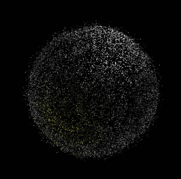 Vector illustration of particle globe