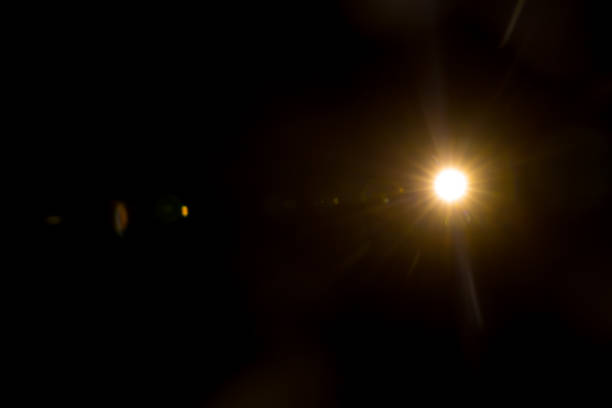 istock Abstract Natural Sun flare on the black 1249772960
