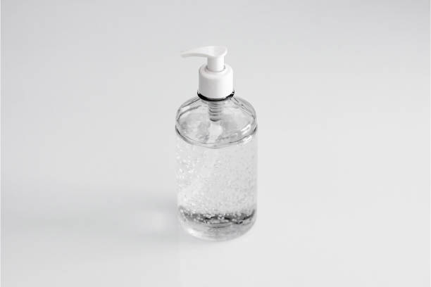 istock Hand sanitizer bottle white background 1249775485