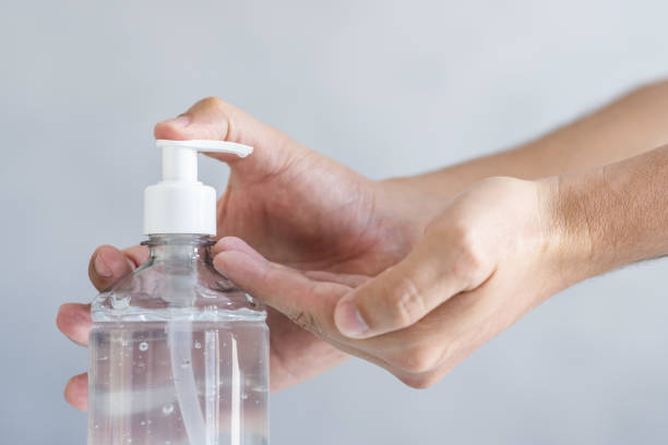 istock Hand sanitizer press protection covid-19 1249775486