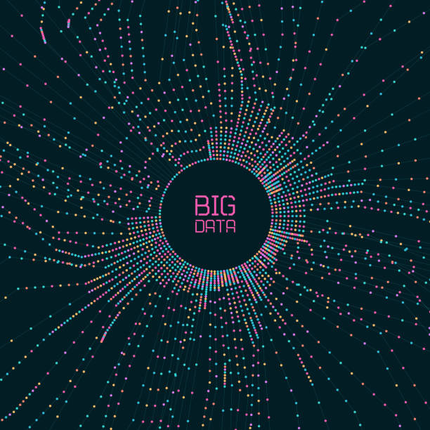 Abstract infographics visualization Abstract infographics visualization. Big data code representation. Futuristic network or business analytics. Graphic concept for your design 156 number stock illustrations