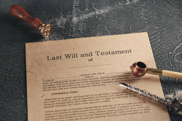 istock Lawer and notery concept. Pen with old paper document. 1249779277