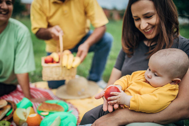 istock Family picnic on the grass 1249779721