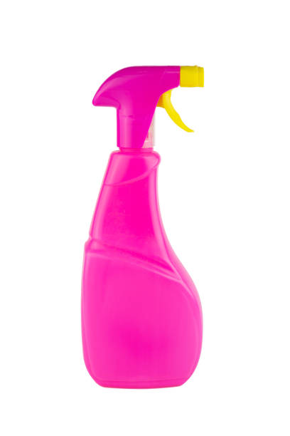 Stock image of a disinfectant spray bottle window cleaner bright and airy edit