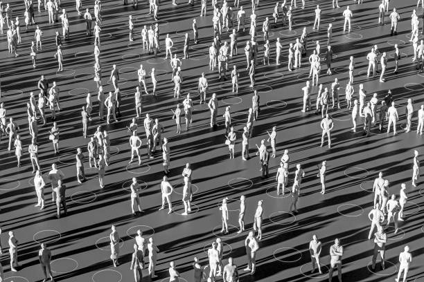 istock Groups of people on the street 1249784818