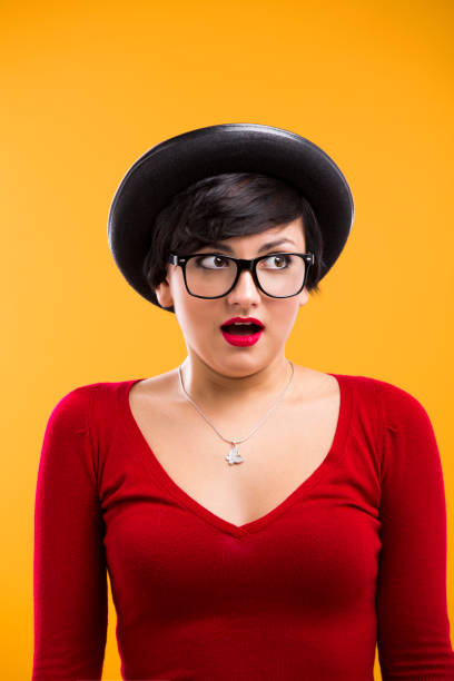 istock Astonished nerd girl 1249785128