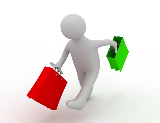 istock man with shopping bag concept 1249787628