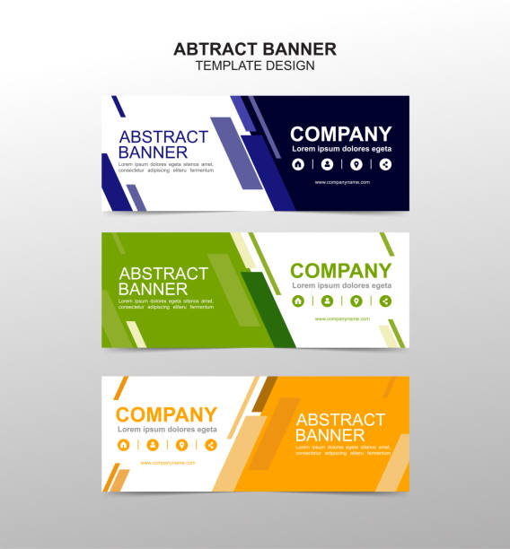 Vector abstract banner design web template Collection of web banner template. Abstract geometric web design banner template banner templates stock illustrations