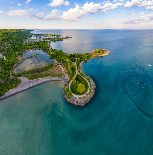 istock Aerial Bluffers Park - Cliff Park panoramic view,  Scarborough, Canada 1249795997