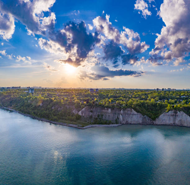 istock Aerial Bluffers Park - Cliff Park panoramic view,  Scarborough, Canada 1249796409