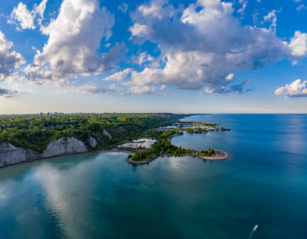 istock Aerial Bluffers Park - Cliff Park panoramic view,  Scarborough, Canada 1249796608