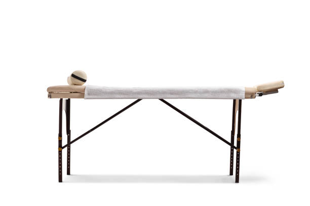 Studio shot of a professional massage bed