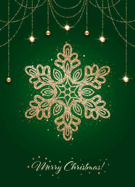 weihnachten neujahr design - christmas gold green backgrounds stock-grafiken, -clipart, -cartoons und -symbole