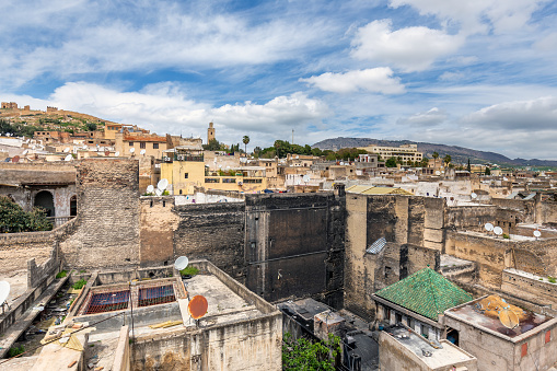 Cityscape View of the old city of Fes, Morocco, Africa.