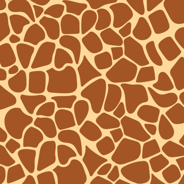 wzór zwierzęcy żyrafa bez szwu. afrykańska przyroda - giraffe pattern africa animal stock illustrations