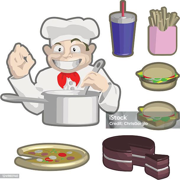 셰프리 및 음식 3차원 형태에 대한 스톡 벡터 아트 및 기타 이미지 - 3차원 형태, 감자 요리, 나름