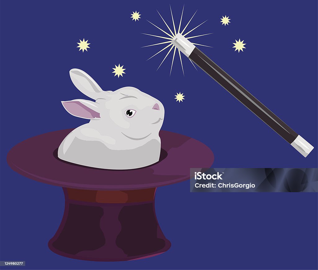 Using Magic Rabbit Wand Magic Wand And Rabbit Stock Illustration - Download Image Now ...