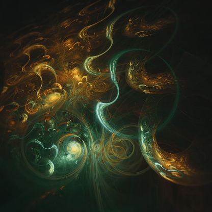 Abstract Glowing Fractal Backgrounds