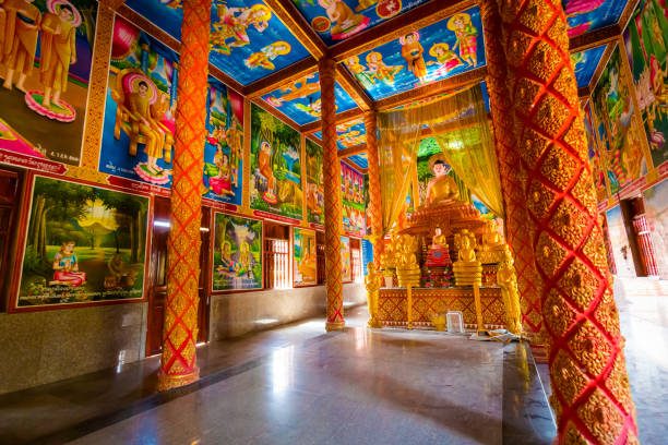 istock Beautiful khmer temple in Mekong Delta 1249807727