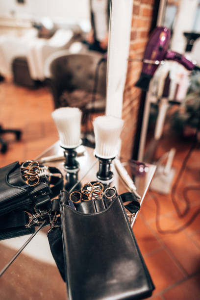 istock the equipment of the barber 1249810448