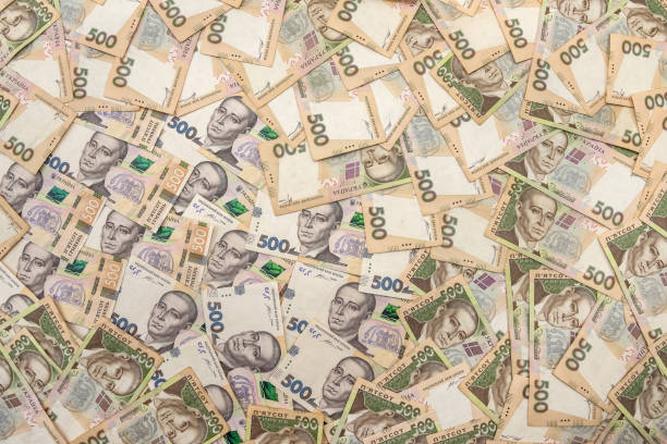istock 500 Ukrainian hryvnia as solid background. Money concept 1249810791