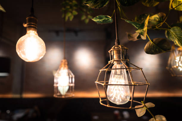 istock Antique design lighting chandelier - Interior background. 1249816375