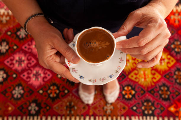 istock Mature Woman Holding Turkish Coffee 1249818037
